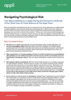 Navigating Psychological Risk - Free Factsheet
